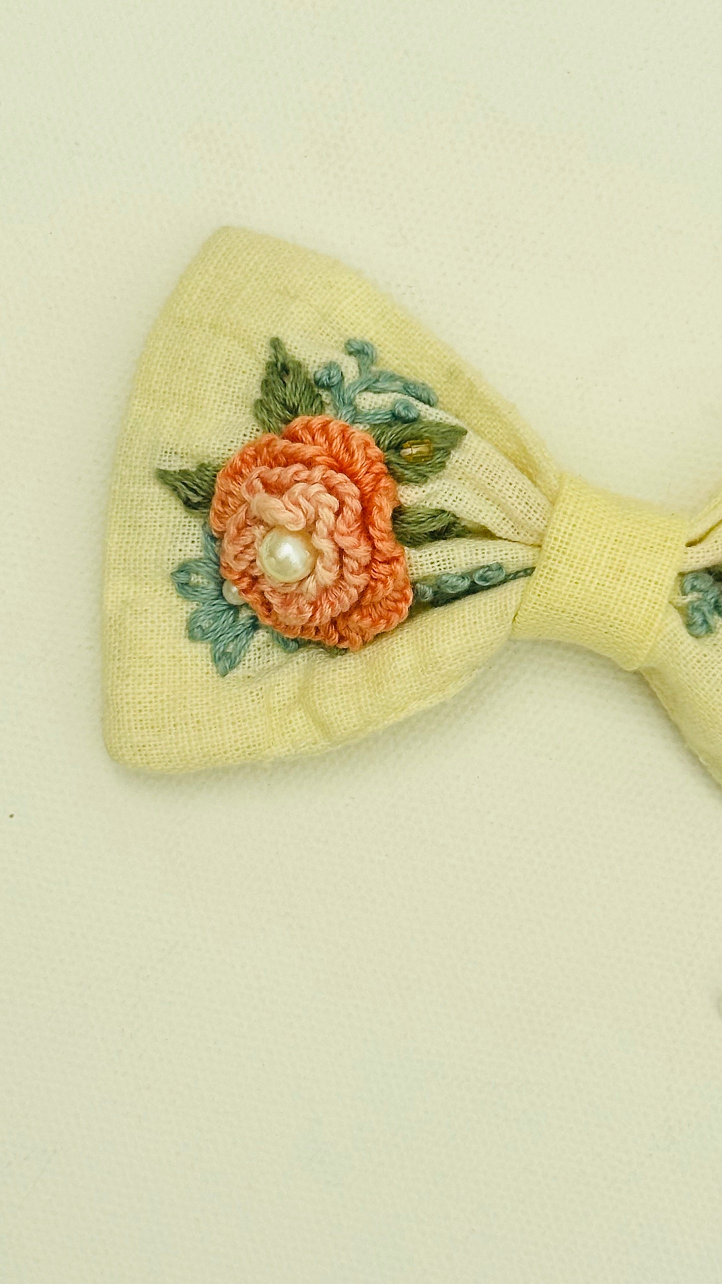 Embroidered bow