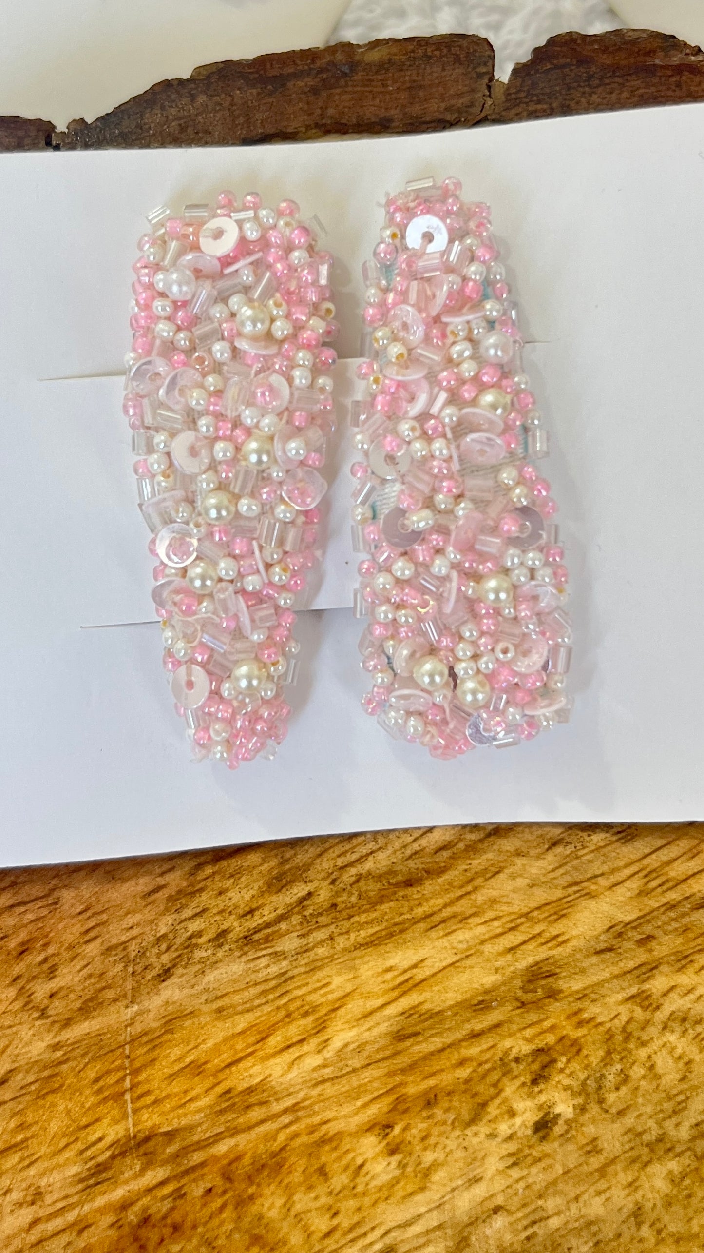 Embroidered beaded tic tacs