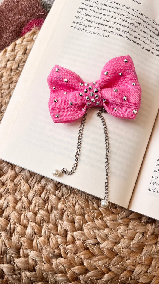 Pink charm bow