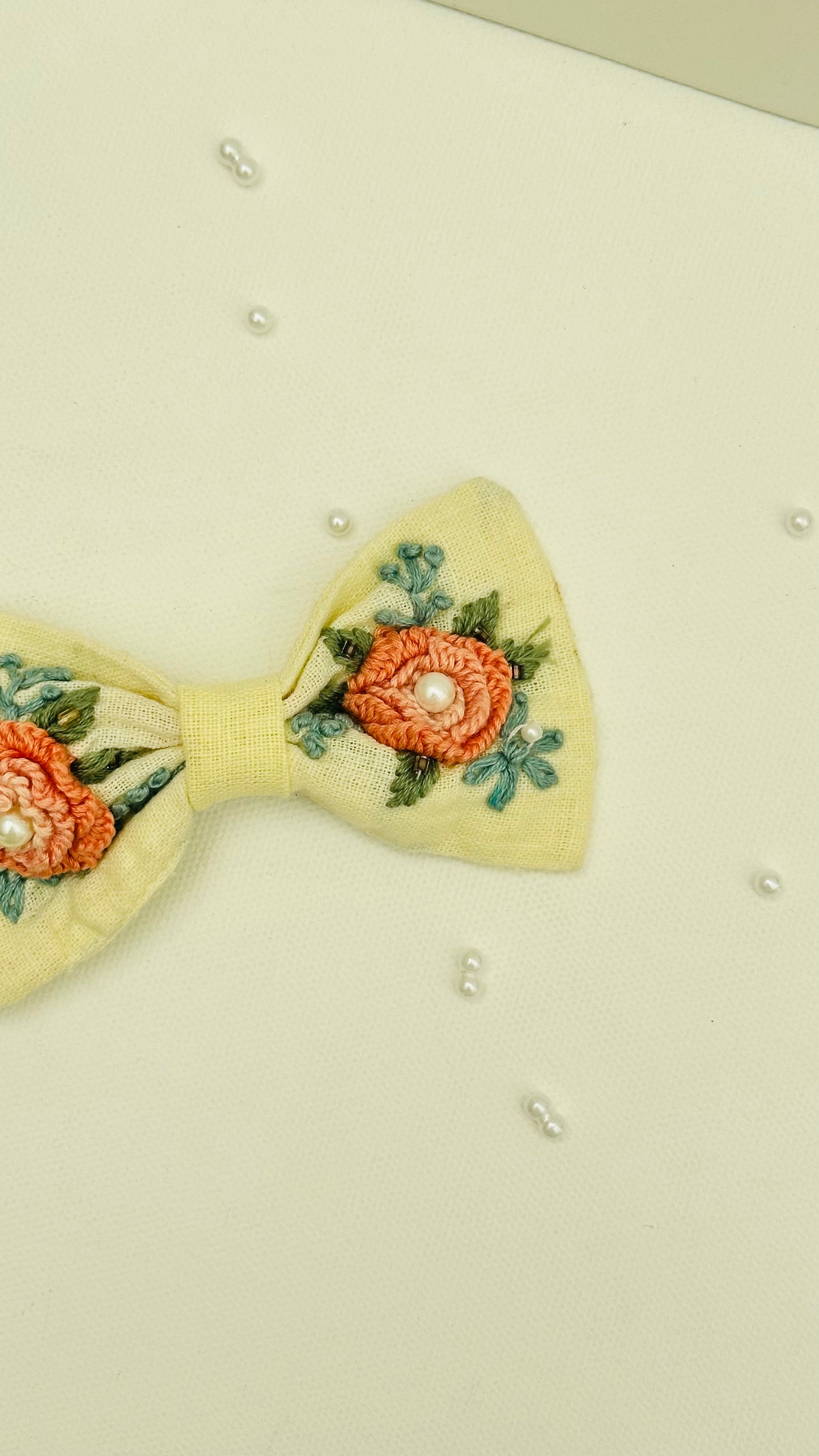 Embroidered bow