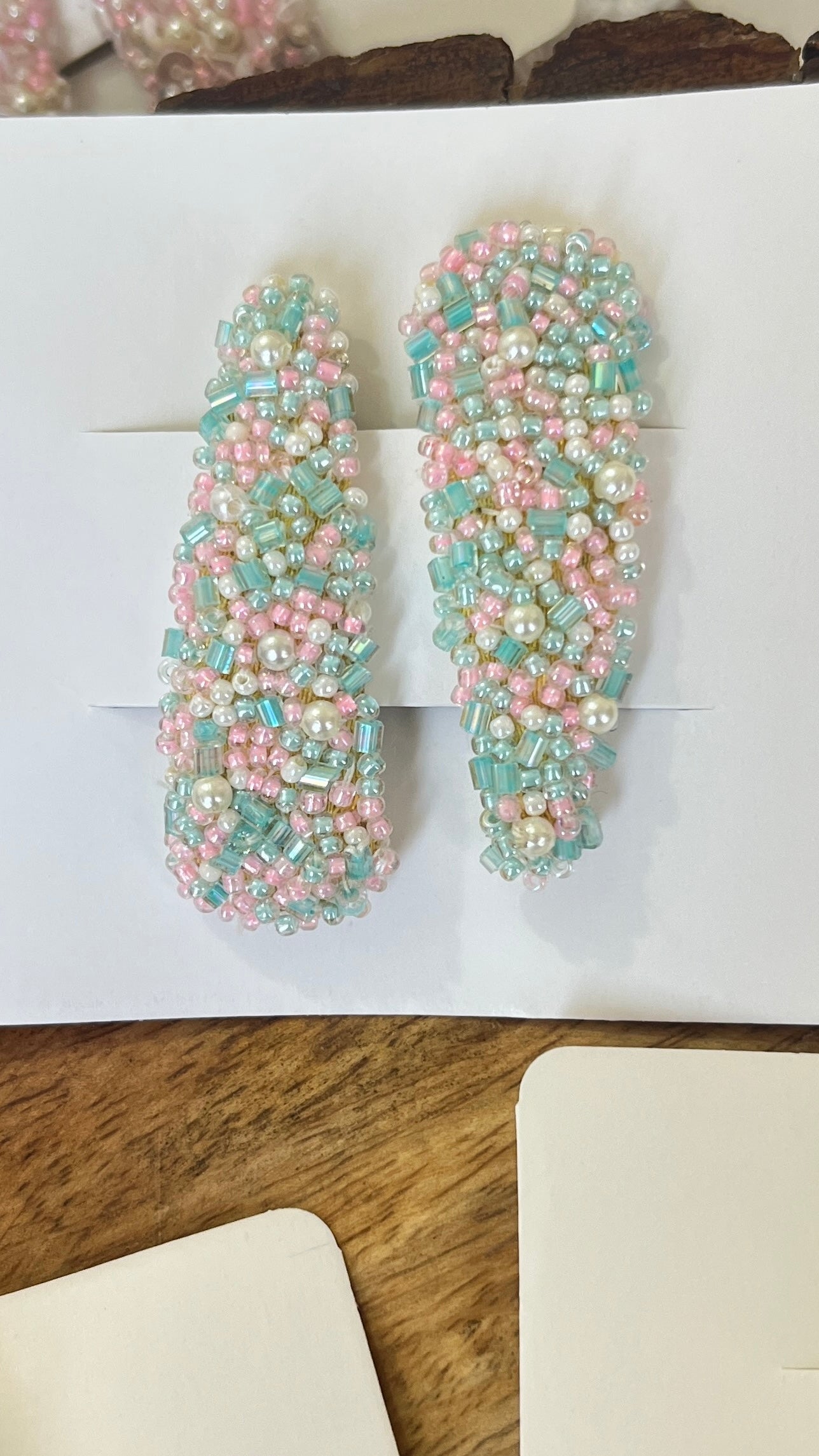 Embroidered beaded tic tacs