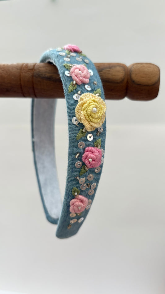Denim shine hair band