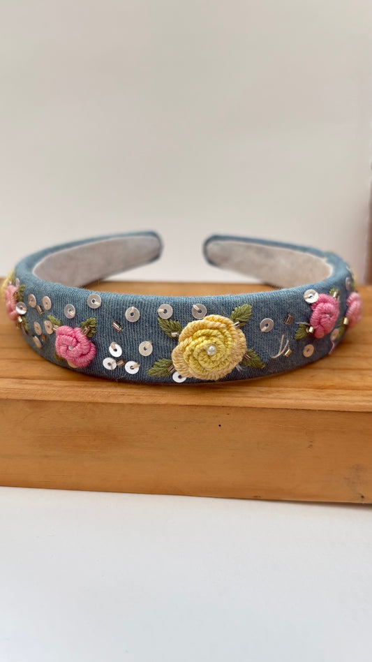 Denim shine hair band