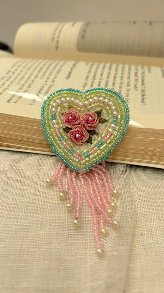 beaded barrette clip