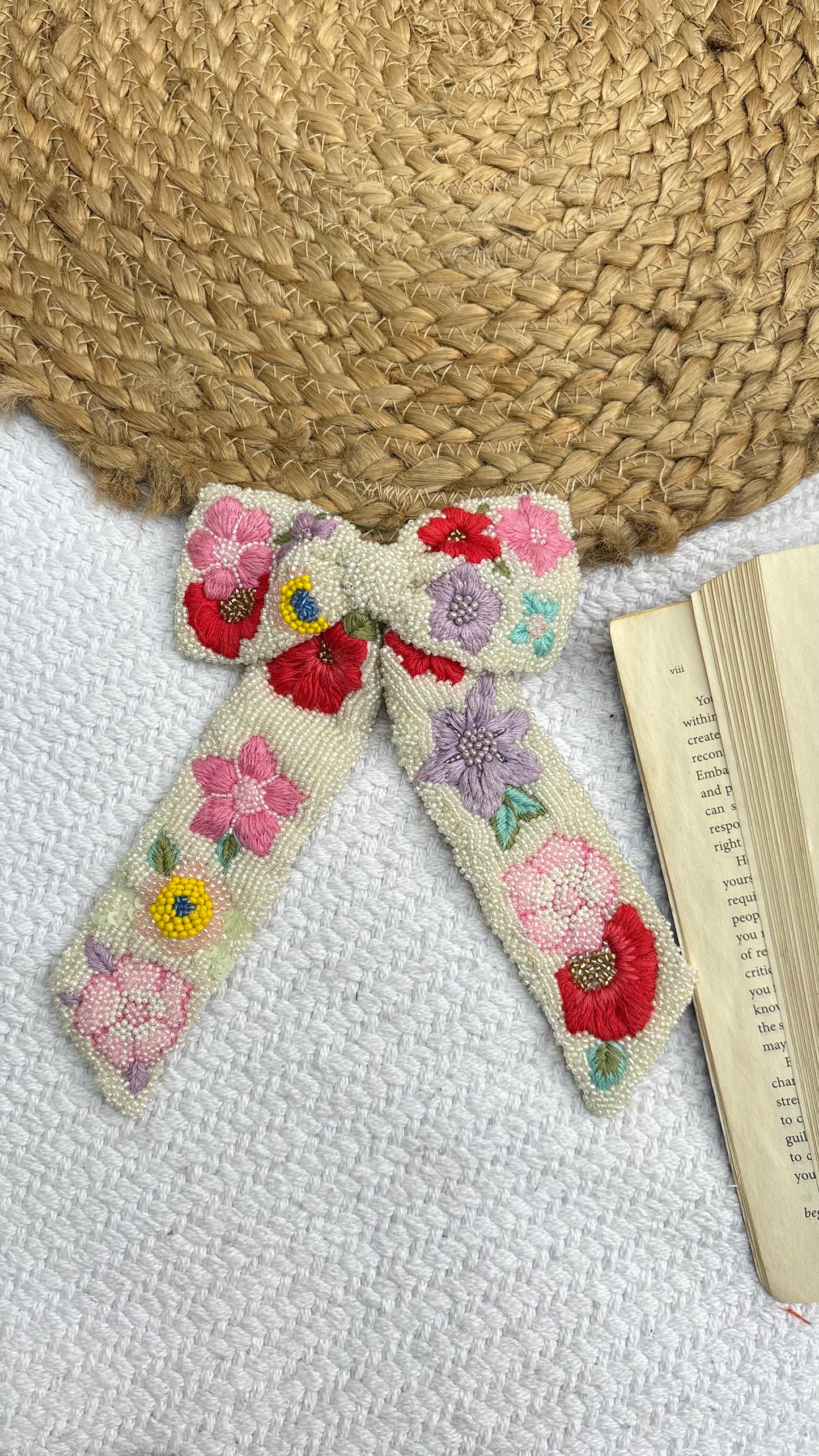 beaded bow