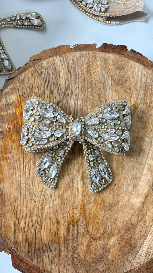 Luxe crystal knot bow